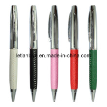Bolígrafo de metal de promoción con cuero de color (LT-Y135)